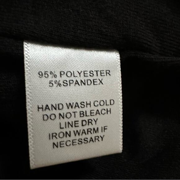 Mittoshop Black Jersey Round Neck Long Sleeve Blouson Waist Dress Size Large NEW - Picture 10 of 12